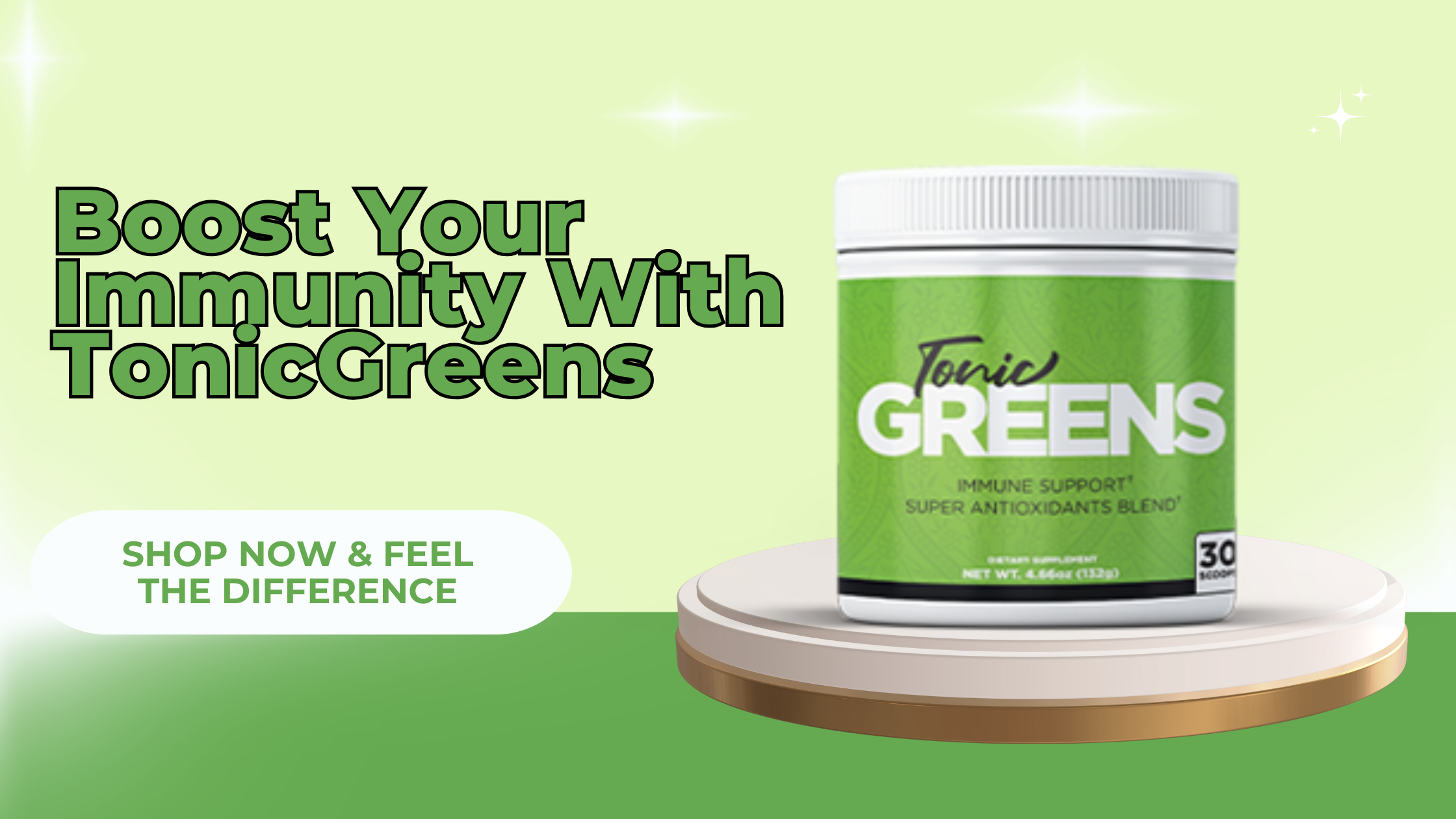 TonicGreens Immunity Supplement Banner