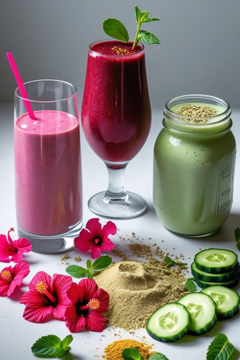Three powerful smoothies designed to awaken your inner goddess — beauty, intuition, and radiant feminine energy in every sip.