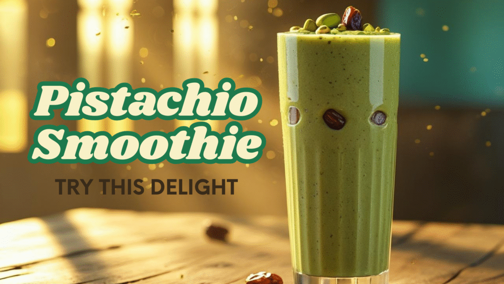 Pistachio Smoothie perfect for more energy in the morning.