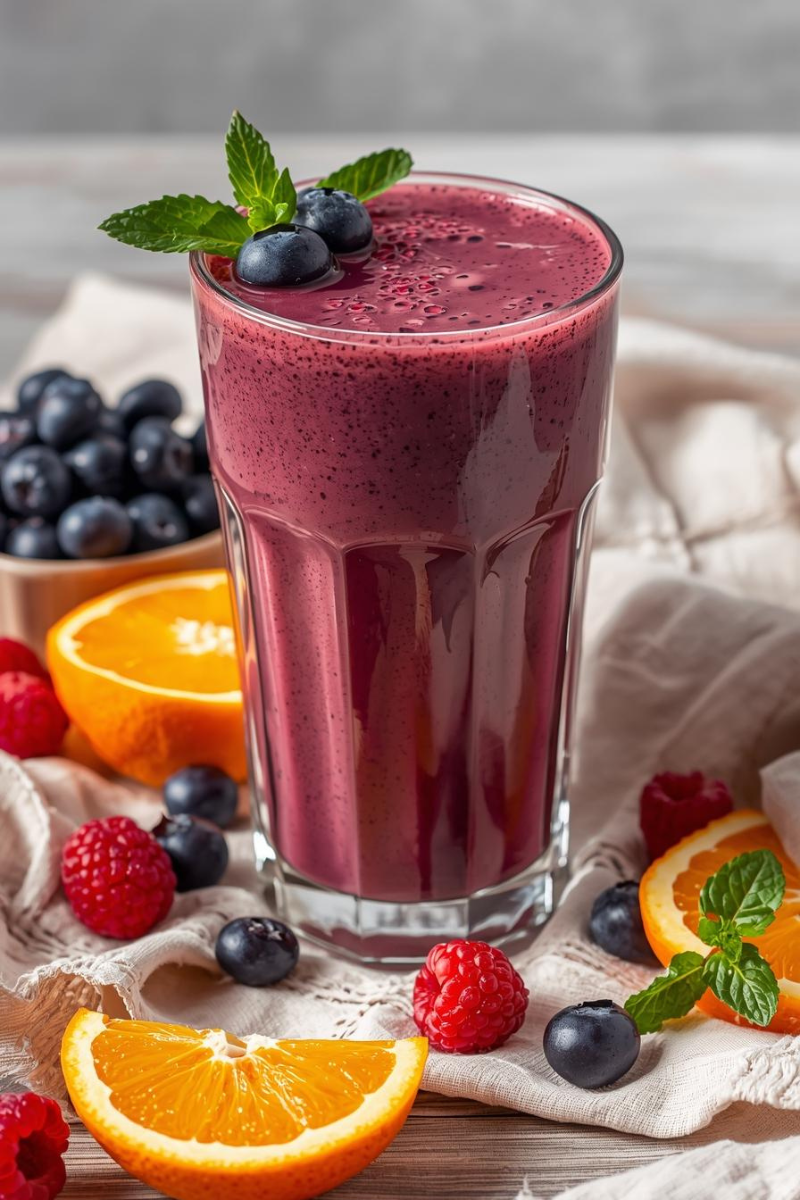 Berry Immunity Smoothie rich in antioxidants to support immune health