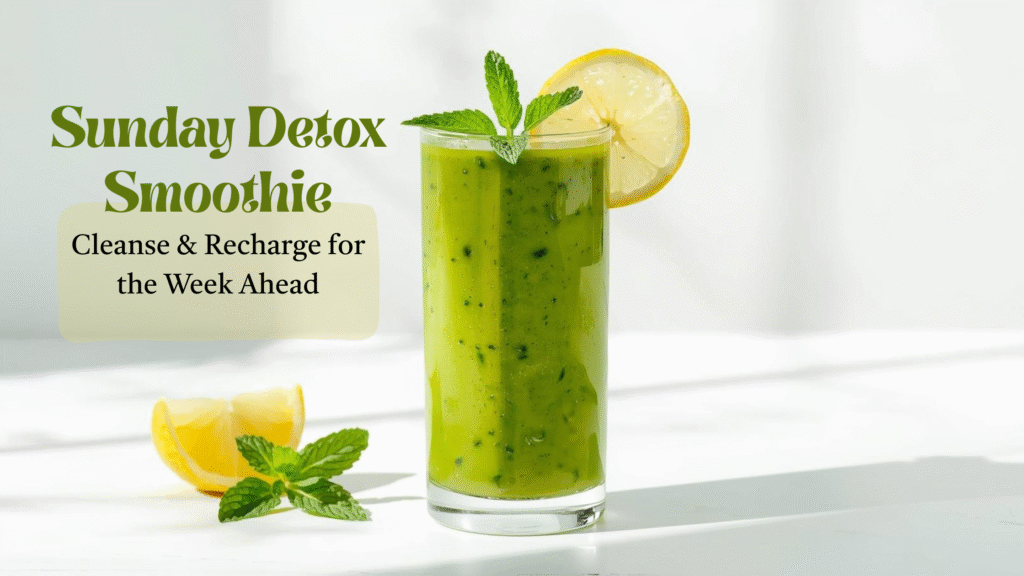 Sunday Detox Smoothie, a fresh and healthy drink to boost immunity and energy”